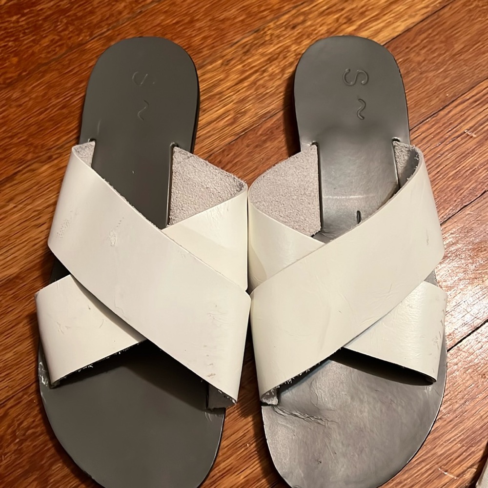 Sandalaki Kohili white sandal from Greece -Size 10